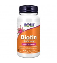 Биотин Now Foods Biotin 5000mcg 60caps